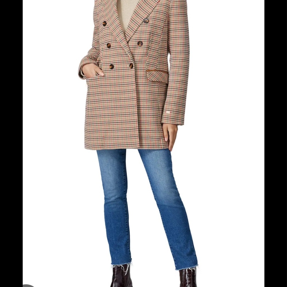 Soia & Kyo Brown Tan Blazer with Notched Lapels